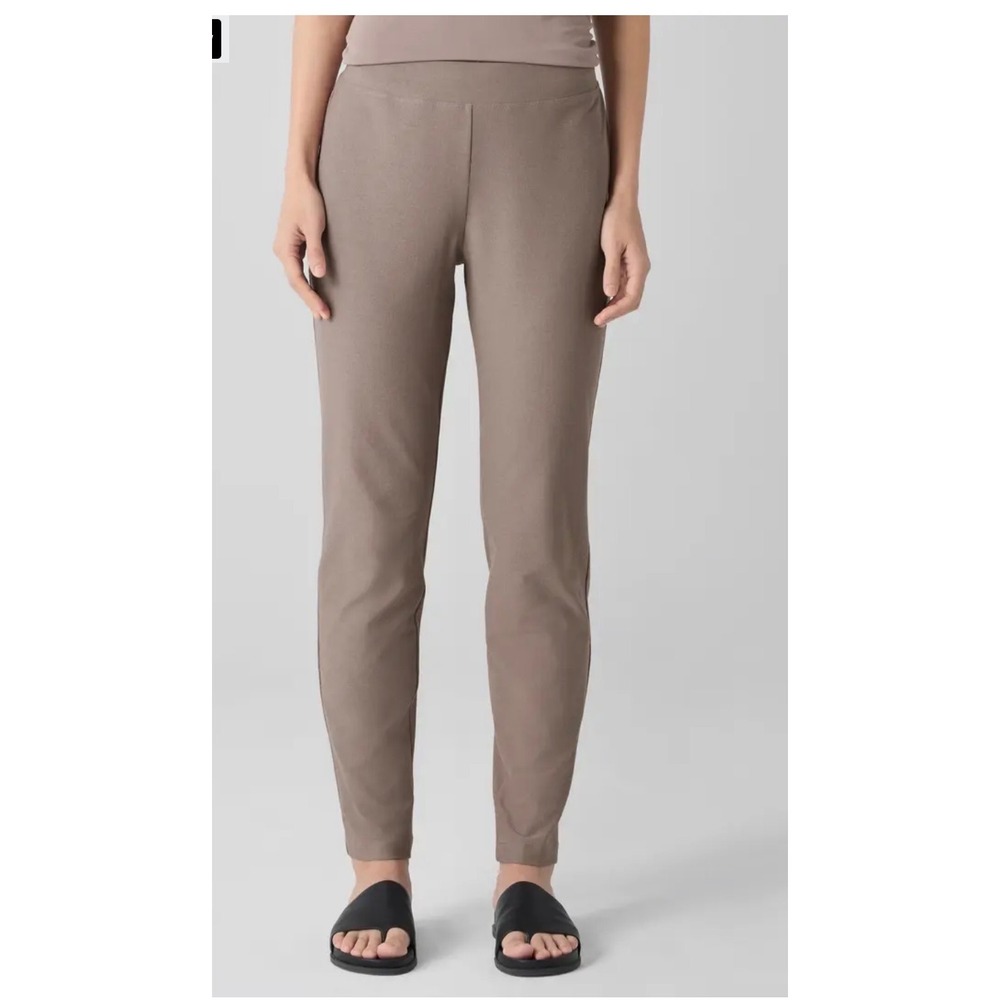EILEEN FISHER‎ Cocoa Slim Ankle Pant XS NEW Viscose Blend Knit Trousers Career